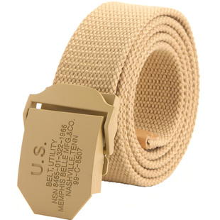 2025新款帆布带编织加厚腰带 皮带男 自动扣男士韩版布皮带时尚