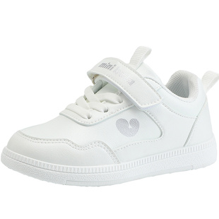 迷你巴拉新款学生小白鞋中小童低帮板鞋男童休闲板鞋女童板鞋