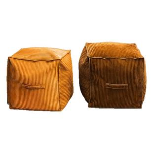 皮墩子灯芯绒布套闲置装旧衣服填充沙发套收纳袋矮凳坐墩懒人衣物