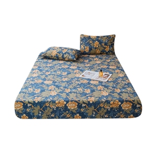 轻奢加厚老粗布床笠全棉床罩夏季2026新款家用凉感亚麻凉席三件套