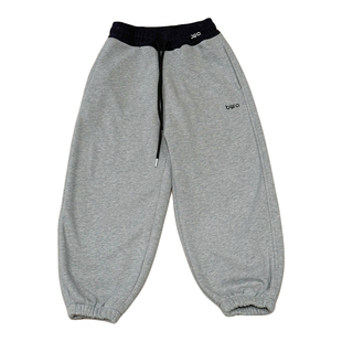 凯文家童装2025年冬季新品男童中大童韩版束脚撞色加绒休闲卫裤