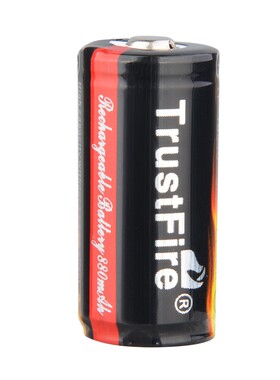 TrustFire16340 880毫安充电锂电池3.7v大容量手电筒电池耐用