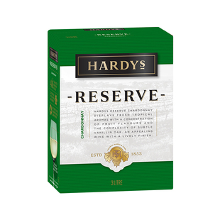 hardys夏迪珍藏霞多丽白葡萄酒3L口粮澳大利亚澳洲原装进口2盒装