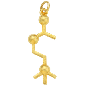 足金999吊坠5羟色胺多巴胺乙酰胆碱化学分子结构式理科生的项链