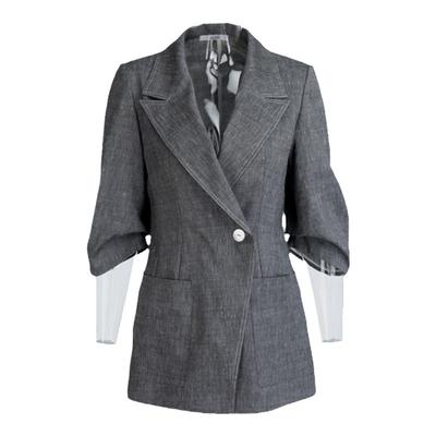 LAUREL立体花苞袖收腰西装