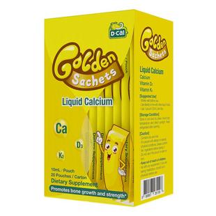 迪巧小黄条液体钙婴幼儿宝宝钙儿童补钙片D3K2钙10mg20条钙镁锌