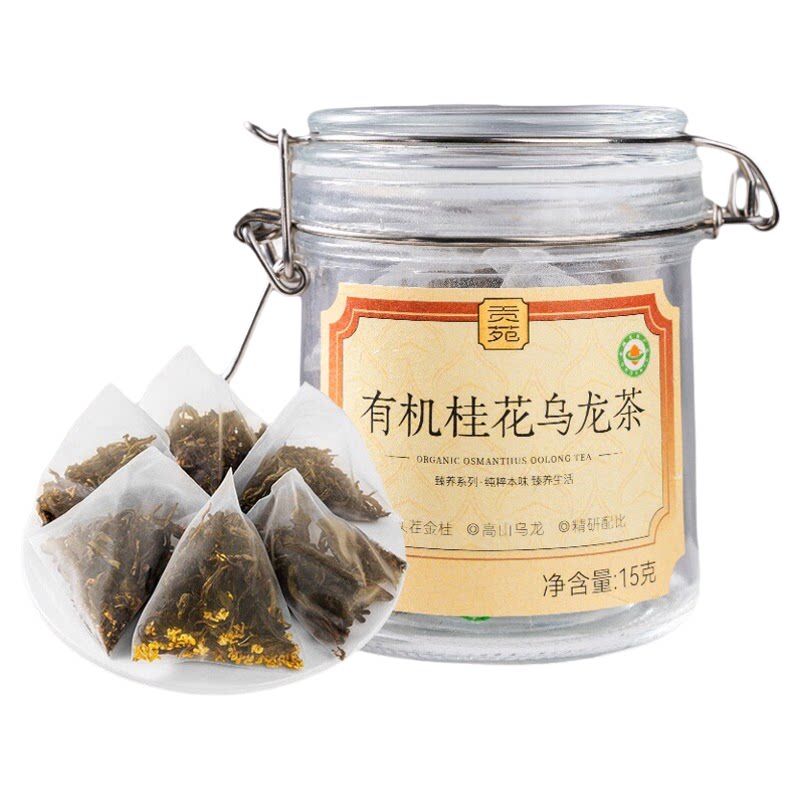 贡苑有机桂花乌龙茶叶泡水喝饮品独立包装香醇耐泡头茬官方旗舰店