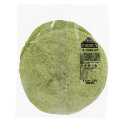 美之享菠菜味446g片装墨西哥面饼