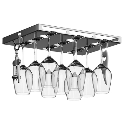 免打孔不锈钢红酒杯架子倒挂