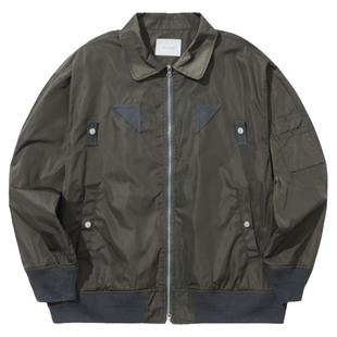 PINSKTBS休闲茄克日系Bomber MA1翻领落肩夹克机车拉链飞行外套