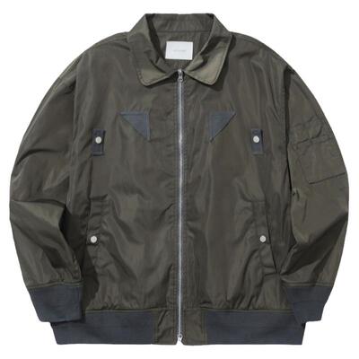 PINSKTBS休闲茄克日系Bomber MA1翻领落肩夹克机车拉链飞行外套