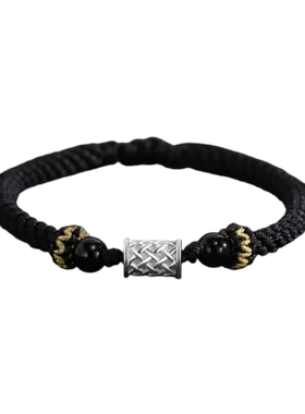 诗予饰罗网编织双色镀银轻奢手绳