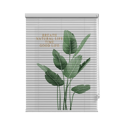 印花免打孔百叶窗来图定制浴室