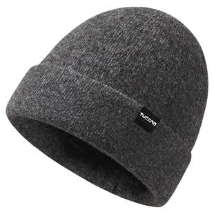 啄木鸟帽子男2025冬季骑行护耳保暖羊毛混纺针织帽加绒加厚毛线帽