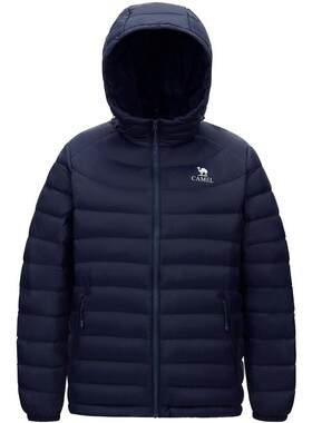 骆驼火焰羽绒服男26新款韩版轻薄显瘦情侣连帽排骨羽绒内胆外套女