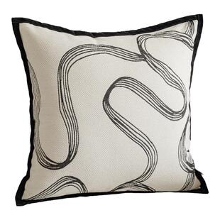 雅梵林法式中古风轻奢抱枕黑白刺绣斑马客厅沙发美式复古靠垫靠枕