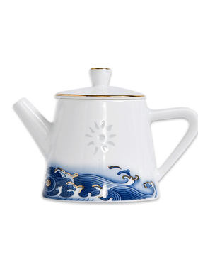 玉柏景德镇青花玲珑瓷茶具套装