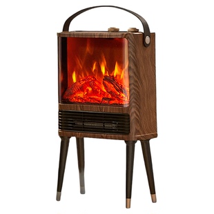 艾美特壁炉取暖器暖风机仿真火焰电暖器家用室内烤火炉节能神器