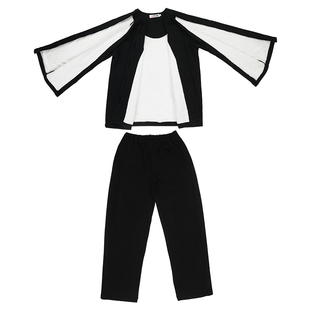 男士加绒加厚护理服手臂腿骨折易穿脱病号服卧床老人保暖家居服