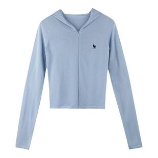 【明星同款】龙脸DRAGONFACE 连帽拉链开衫 100%绵羊毛衫