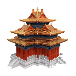 故宫角楼榫卯积木玩具益智拼装中国古风建筑模型拼图成人版高难度
