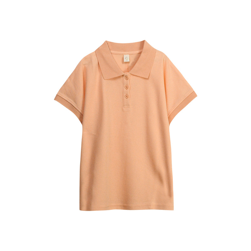 桔色短袖t恤夏季女装休闲POLO衫