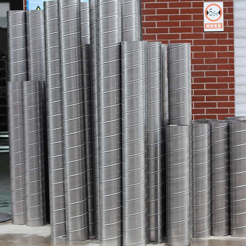 304不锈钢螺旋风管除尘通风管镀锌白铁皮消防螺旋排烟风管