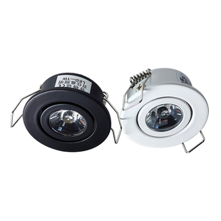 220V12V24V超薄led迷你小射灯1W3W开孔3.5cm嵌入式酒柜展柜牛眼灯