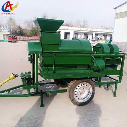 小麦脱粒机水稻小麦打粒机柴电两用打谷机拖拉机牵引式谷子脱粒机
