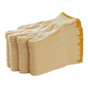 手套劳保耐磨工地干活黄棉加厚男劳动工作尼龙防护白棉纱棉线修车