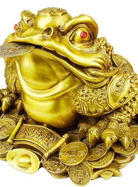 黄铜金蟾摆件招财客厅店铺公司
