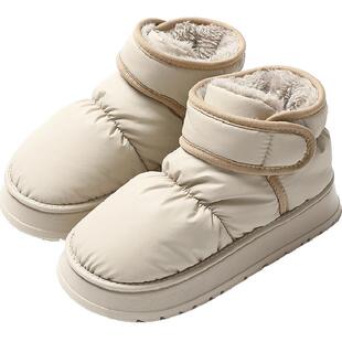 安尚芬高帮棉拖鞋女冬季2025新款包跟外穿防滑高帮加绒保暖棉鞋男