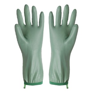 冬天洗碗手套女加绒加厚一体绒防水保暖家务厨房耐用洗衣刷碗冬季