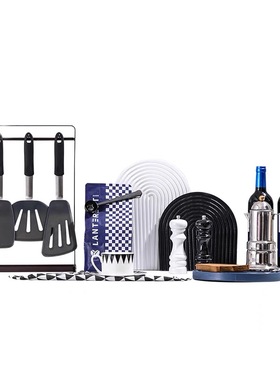 克莱因蓝样板间厨房组合摆件