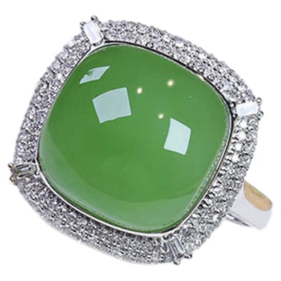 原创设计翡翠金镶玉手饰送老婆