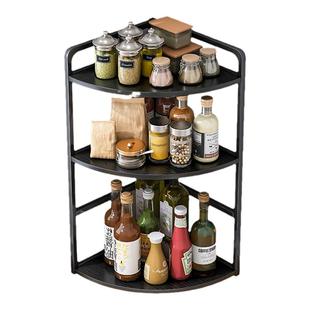 厨房置物架台面角落三角调料架子转角调料品收纳架多功能调味料架