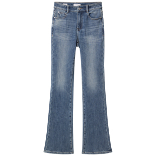 【保暖含羊绒】Miss Sixty2025秋季新款牛仔裤女复古显瘦喇叭长裤