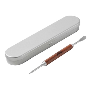 Bincoo咖啡拉花针花梨木实木手柄雕花棒专业花式咖啡钩花笔神器