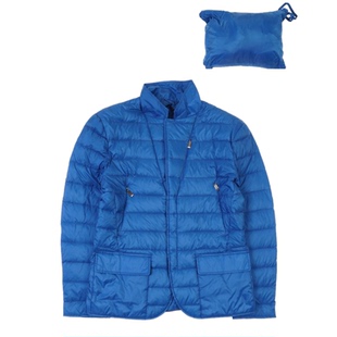 NOODLES男款白鹅绒撤柜意系男士高级成衣SP衍缝轻薄可收纳羽绒