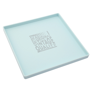 轻奢正方形水杯托盘家用放茶杯拖盘商用卫生间收纳塑料点心水果盘