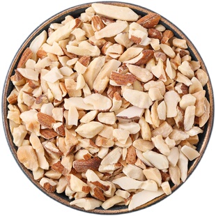 巴旦木碎仁熟原味 巴旦木仁烘焙用500克去壳大杏仁蛋糕烘焙食材