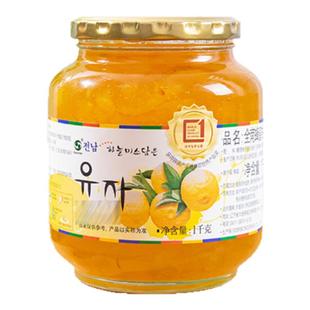 全南蜂蜜柚子茶韩国罐装进口水果茶百香果酱柠檬茶冲饮饮品泡水