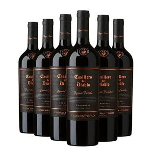 【自营】智利原瓶进口红酒干露红魔鬼珍酿佳美娜干红葡萄酒6支装