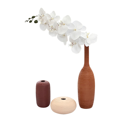 简约中古素丝花瓶摆件轻奢高档高级感小众电视柜装饰客厅家居玄关