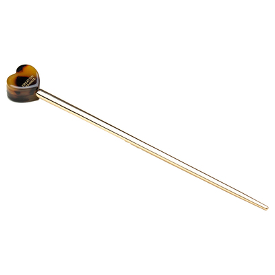 韩国桃心树脂金属发簪