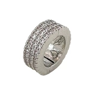 圆形金属小发扣明星同款高颅顶刘海发夹时尚侧边夹水钻发卡子头饰