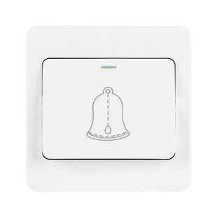 86型暗装门禁开关面板自动复位小型出门小区开门按钮明装门铃开关