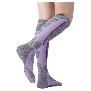 东北雪地袜子冬季女款长袜保暖加厚女士男童女童长筒袜儿童滑雪袜