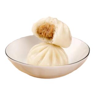 连福记蒸煎包鲜肉小笼包约2斤52个加热即食早餐酱肉包速冻食品