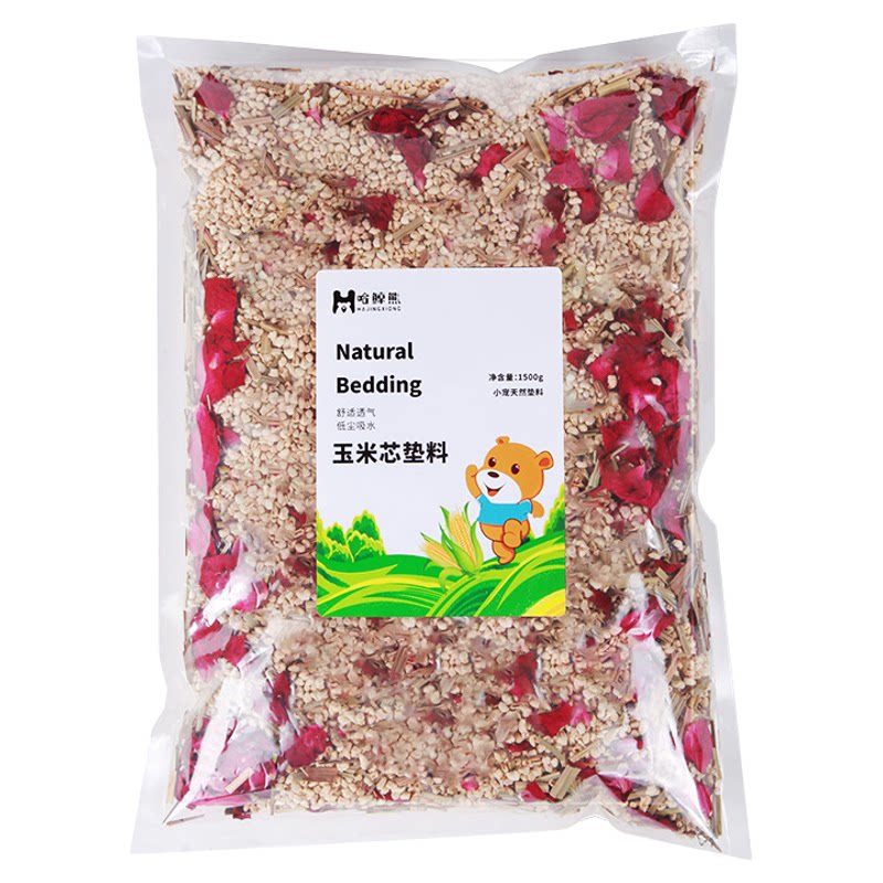 仓鼠垫料花香玉米芯金丝熊除臭用品小宠垫料花枝鼠龙猫造景木屑